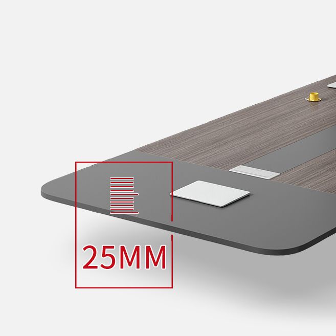 Modern Manufactured Wood Office Desk Rectangular Desk with Metal Legs