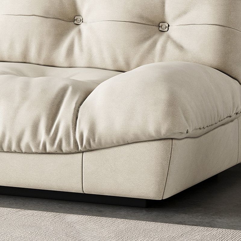 Armless Tufted Split-Back Sectional Sofa with Chaise L-Shape Sectionals Sofas