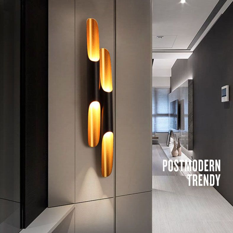 Moderne einfache lineare Wandmontage 1-Licht-Aluminiumwandlampe für Wohnzimmer