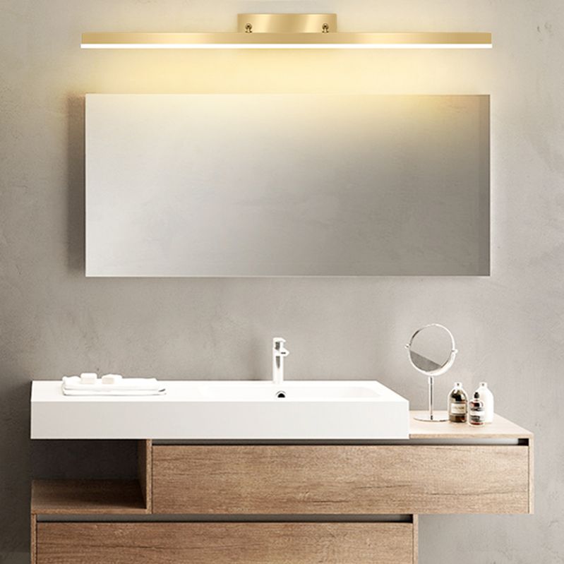 Light Luxury Style Metal Vanity Mirror Light Rectangle Led Vanity Lamp for Shower Room