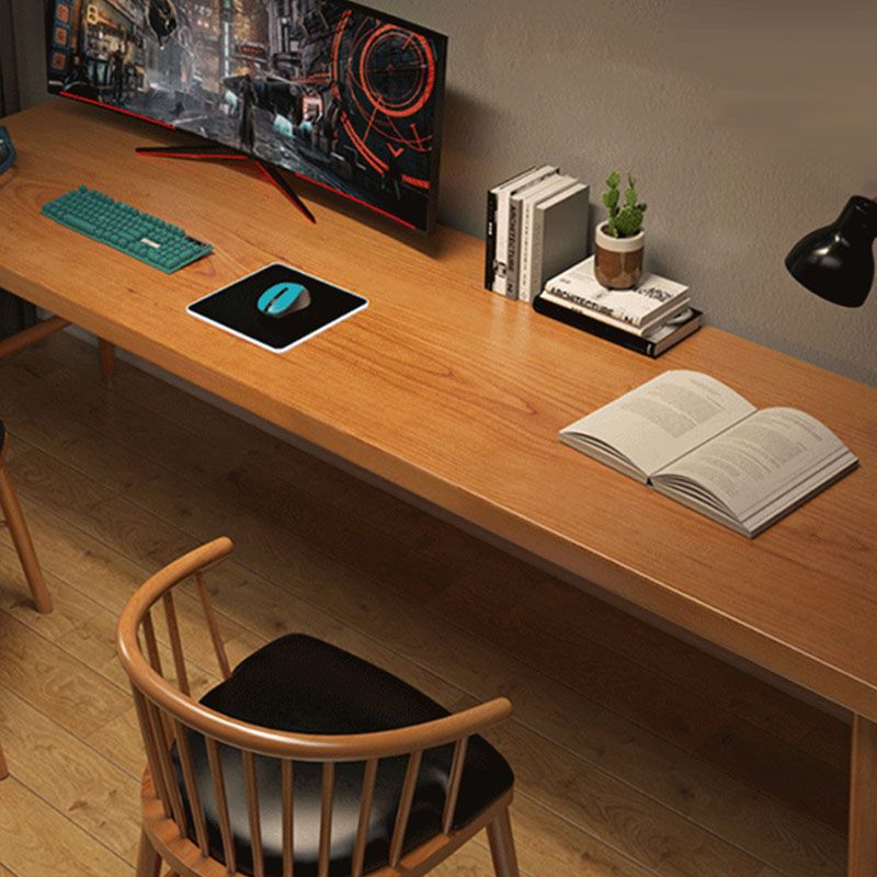 Contemporary Rectangular Office Desk Solid Wood Writing Desk for Home
