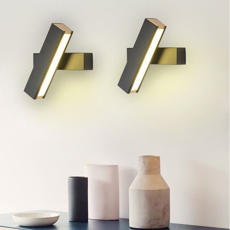 Luz de la pared de la pared de sombra cuadrada simple de luz simple iluminación de pared de metal de estilo simple