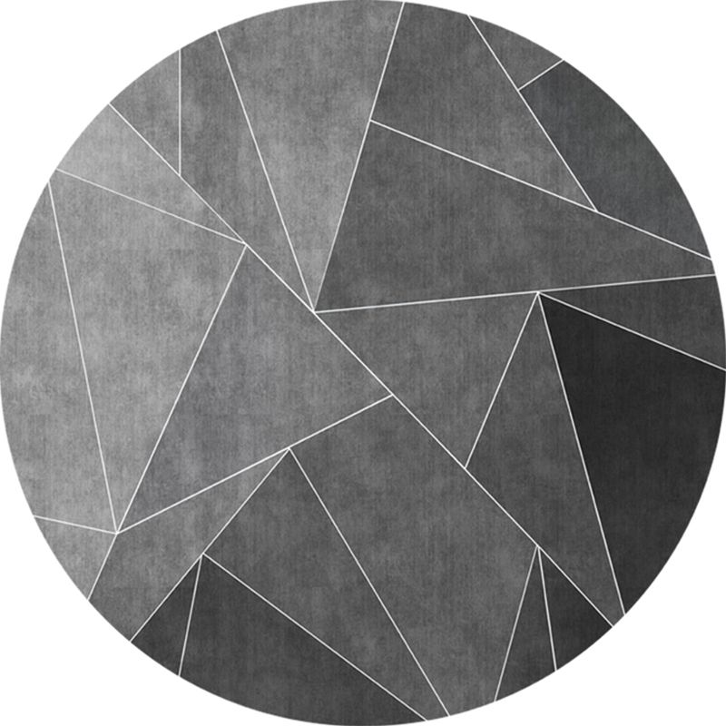 Minimalist 3D Effect Geometric Rug Multi Color Polyester Rug Machine Washable Stain Resistant Anti-Slip Rug for Drawing Room