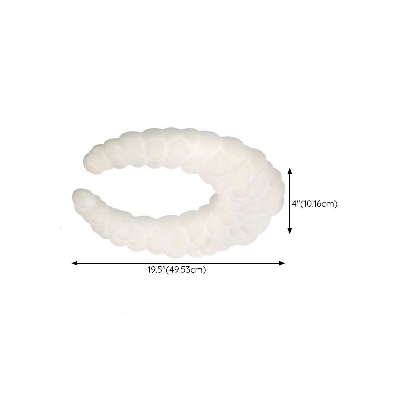 Crescent LED Flush Mount Acrylic Contemporary Ceiling Flush in Ivory White