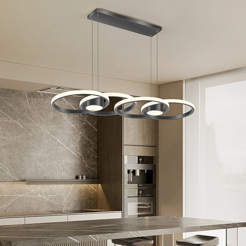 Idées d'éclairage d'île de forme de cercle