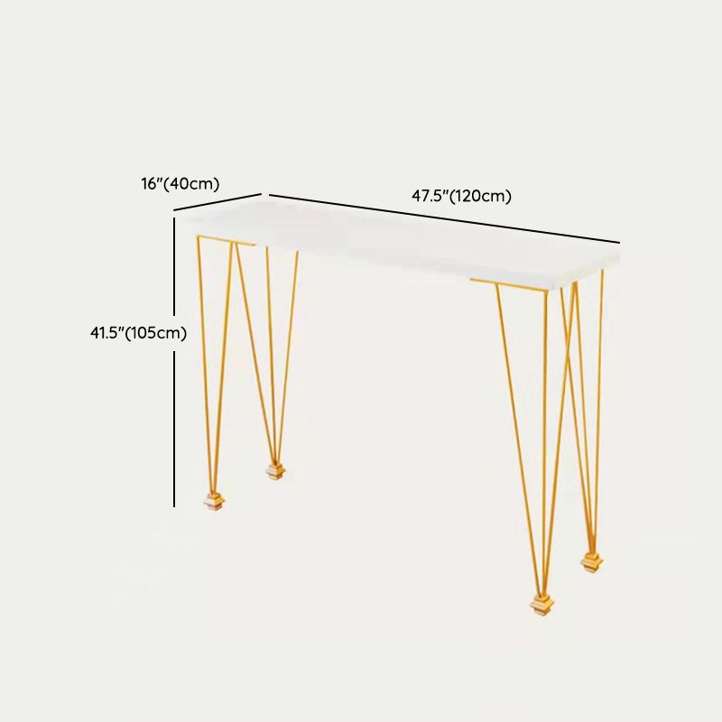 Modern Pub Table Set 1/2/3/5 Pieces Wood Bar Table with Metal Stools