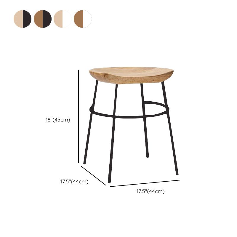 Solid Wood Modern Counter & Bar Stools Matte Finish Indoor Stools