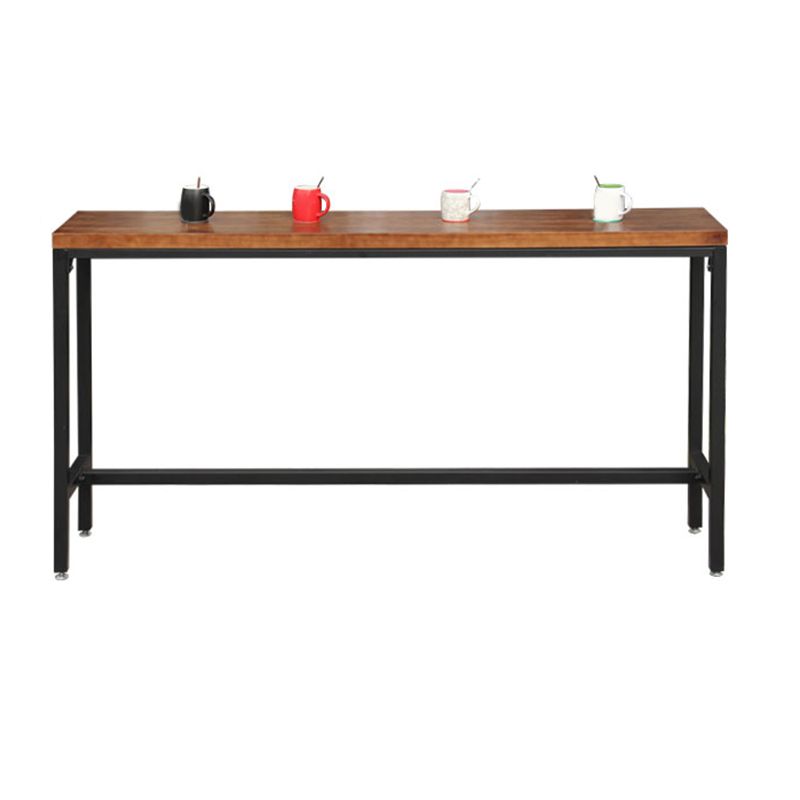 Rectangle Bar Pub Table Set 1/5 Pcs Iron Frame Bar Table and Stools