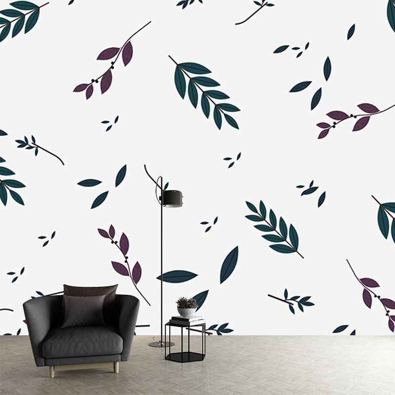 Illustration Wall Mural Tropical Plants Decorative Eco-friendly Wall Art
