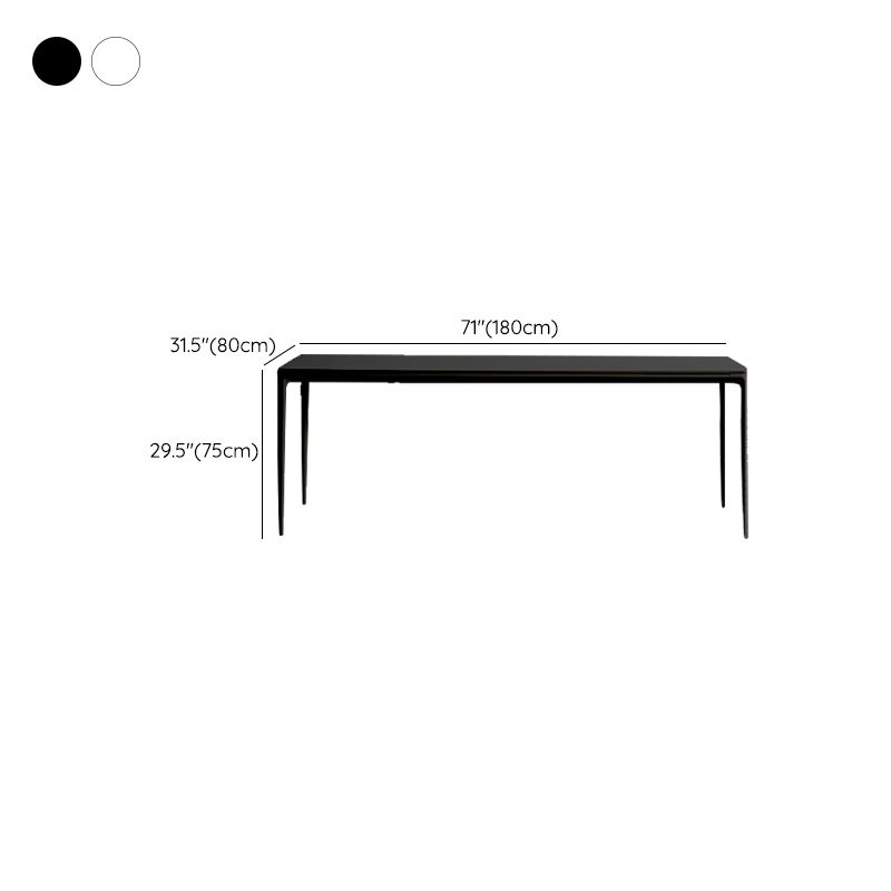 Contemporary Dinette Table Rectangle Stone Dining Room Table for Dining Room