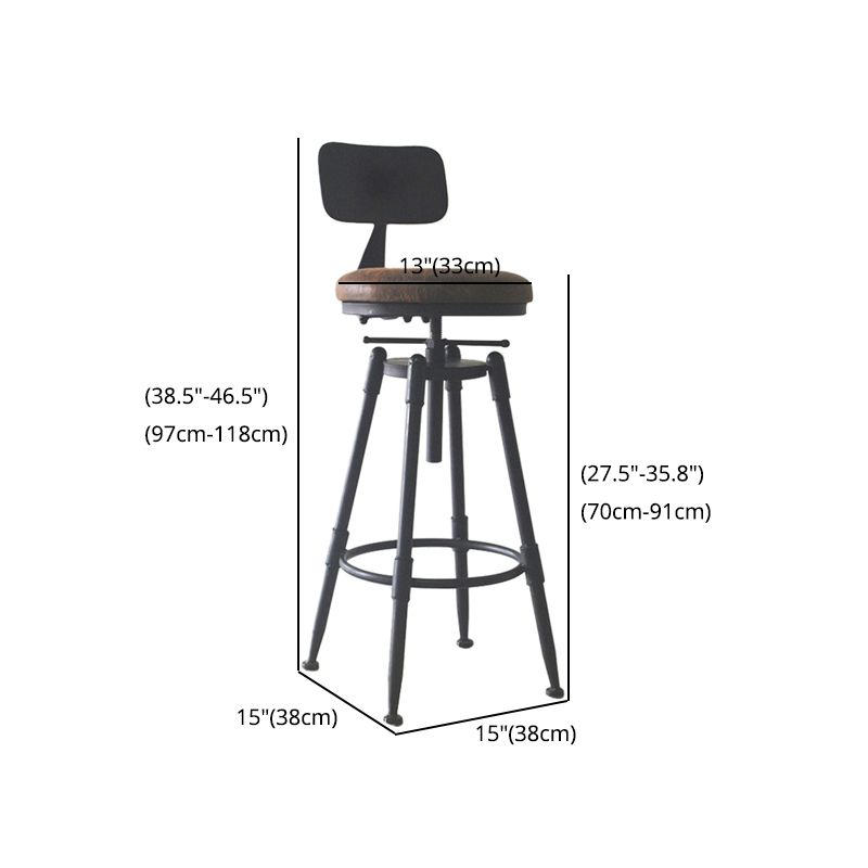 Taburete de bar de metal de estilo industrial con patas de hierro, taburete contrario para barra de cocina