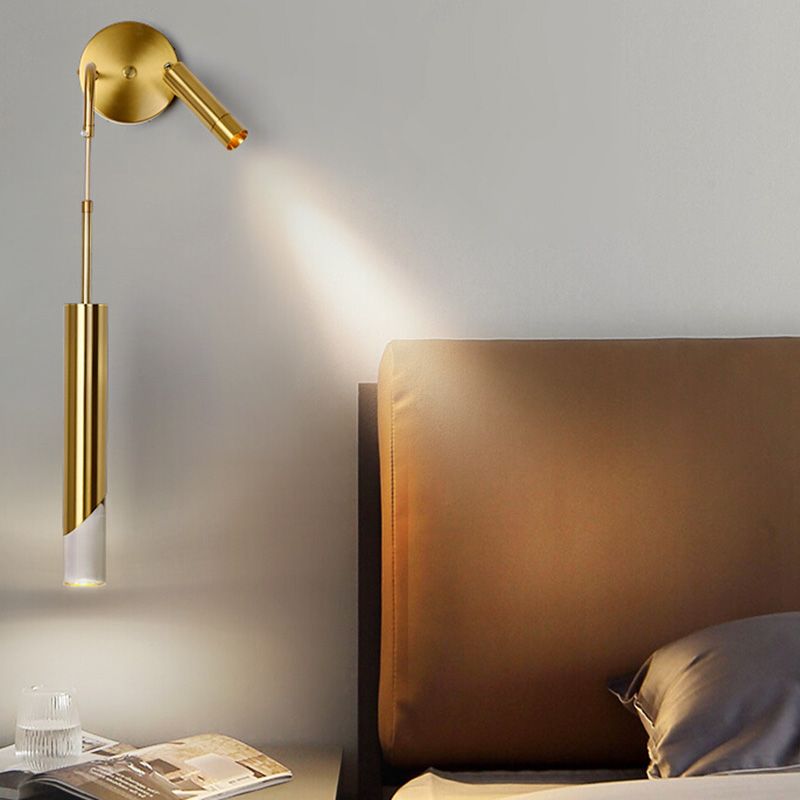 Zeitgenössische Metall Wandleuchter LED -Wandmontageleuchte für Nachtlesen
