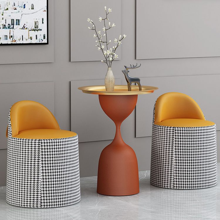 Mid-Century Modern Iron Coffee Cocktail Table Pedestal Cocktail Table