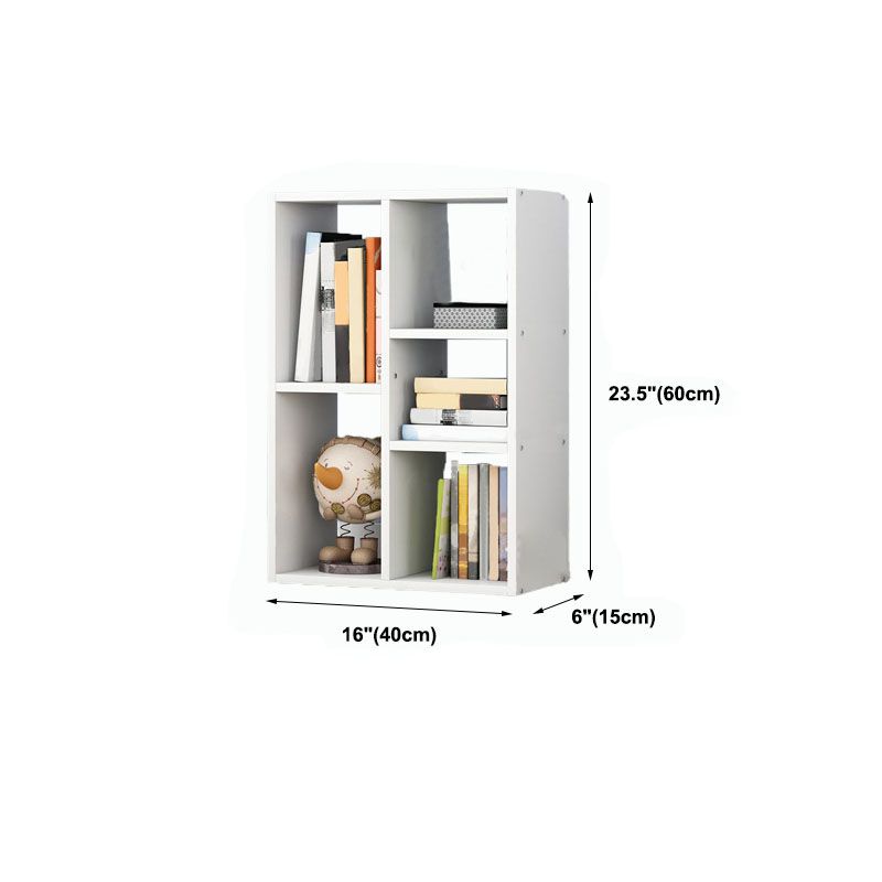 Closed Wooden Bookcase Modern Home Living Room Lattice Bookshelf