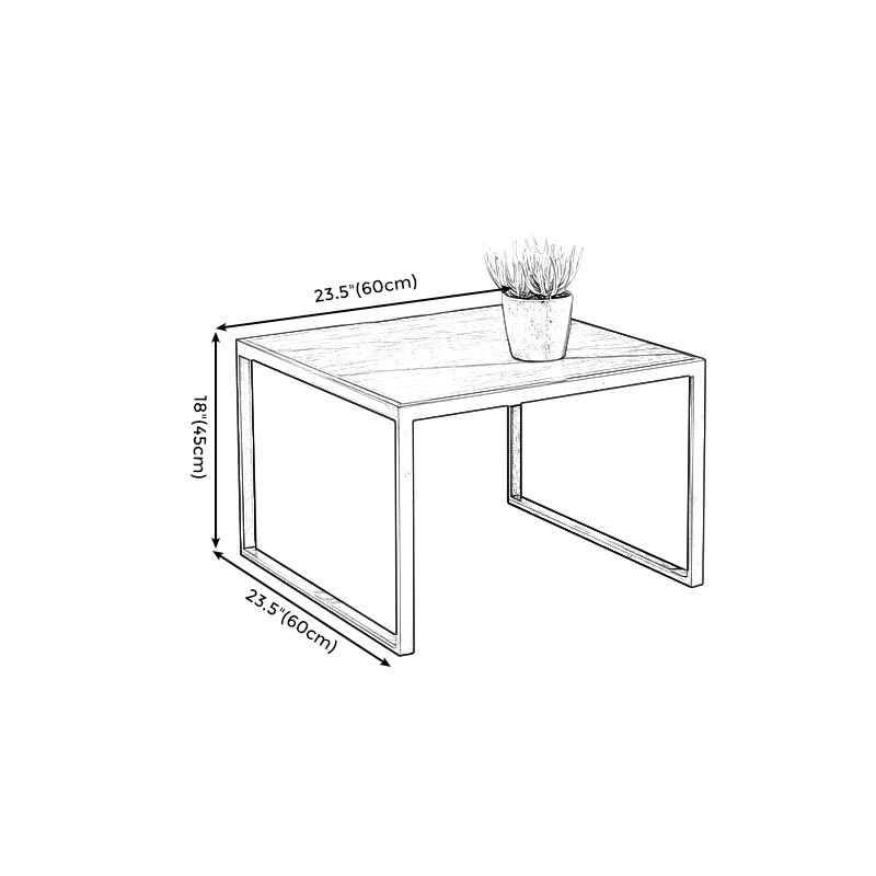 Frame/Frame Coffee Table Modern Rectangular MDF 18''H Coffee Table