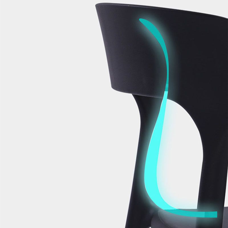 Silla de cocina contemporánea que cena la silla lateral sin brazos con las piernas plásticas