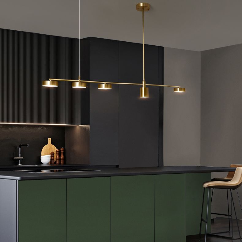 Mid-Century Linear Island Light Fixtures Metal Island Lamps