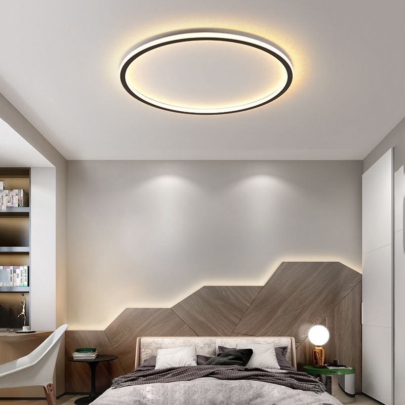 Circle Aluminum Ceiling Mounted Fixture Nordic LED Close to Ceiling Lamp