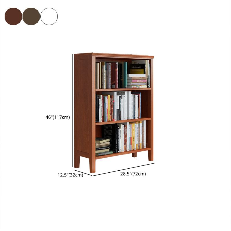 Scandinavian Rubber Wood Standard Bookshelf Closed Back Vertical Bookshelf