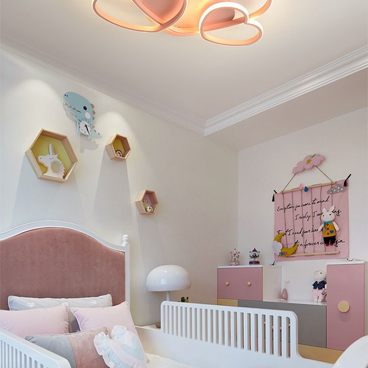 Hartontwerp semi -spoeling mount licht kinderen acryl plafondmontage verlichtingsarmatuur voor kinderen slaapkamer