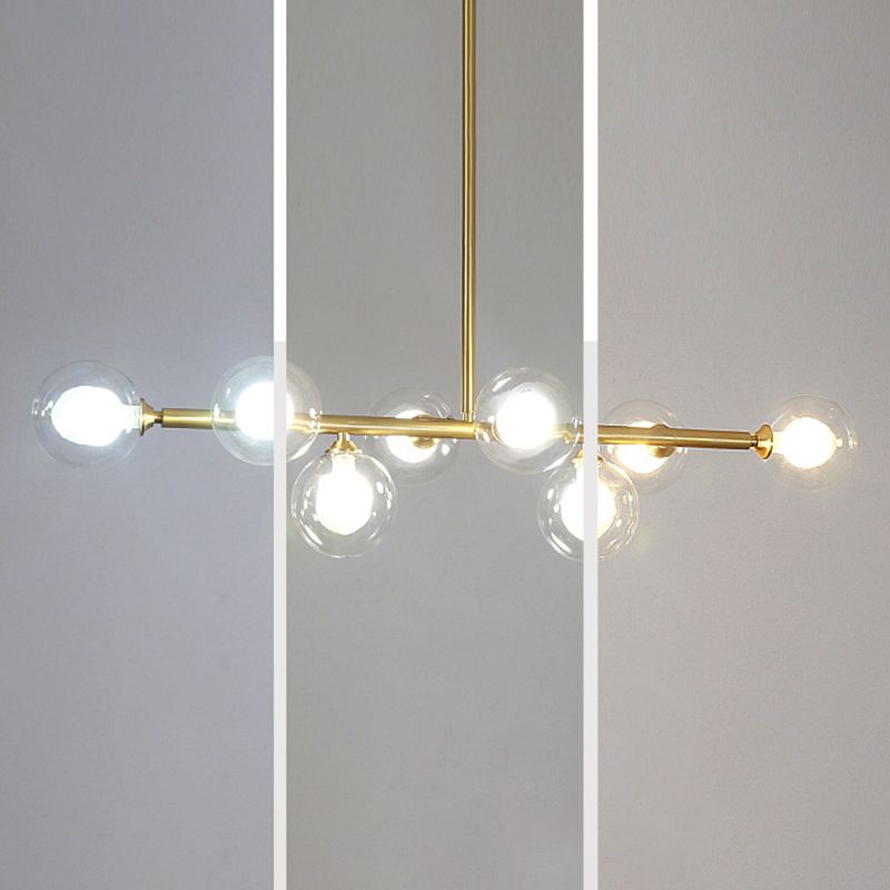Nordic Bubbles Hanging Island Light Glass Island Pendant Light for Dining Room