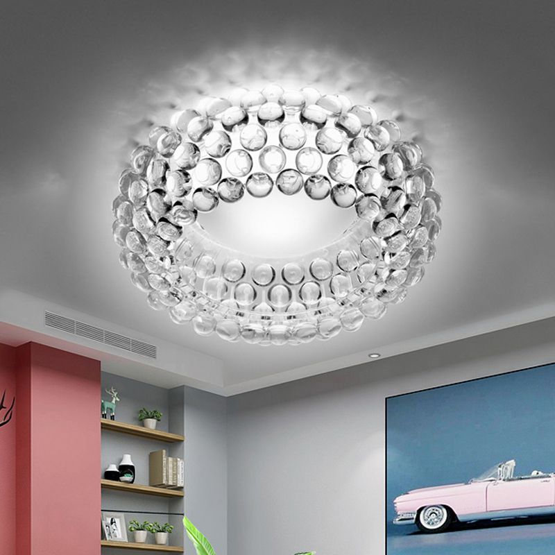 14 "/19.5" /25.5 " Wide Bubble Flush Lighting Designer Clear Glass Led Bedroom Flush Massimale Light Fixture