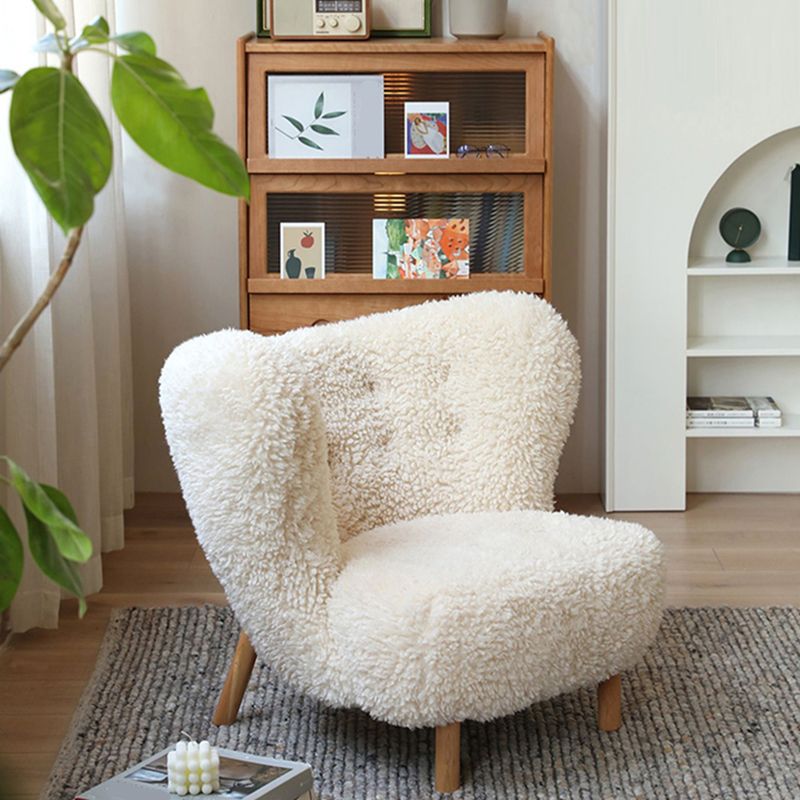 Basic Four Leg Lounge Chair Fixed Back Side Chair for Living Room