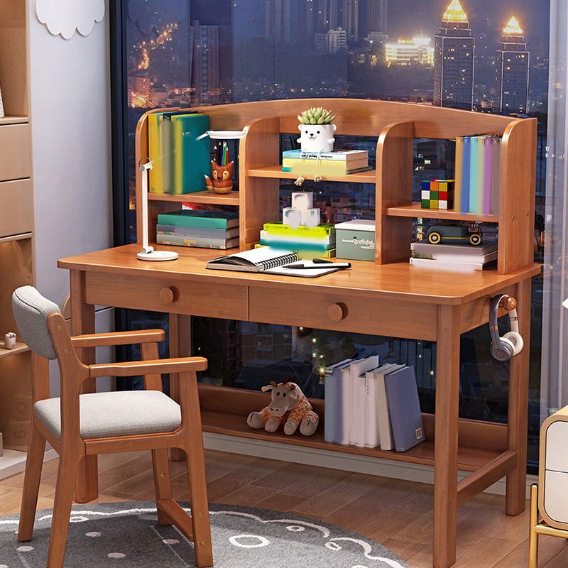Writing Desk Home Kids Desk 23.6" W Solid Wood Desk with Drawer