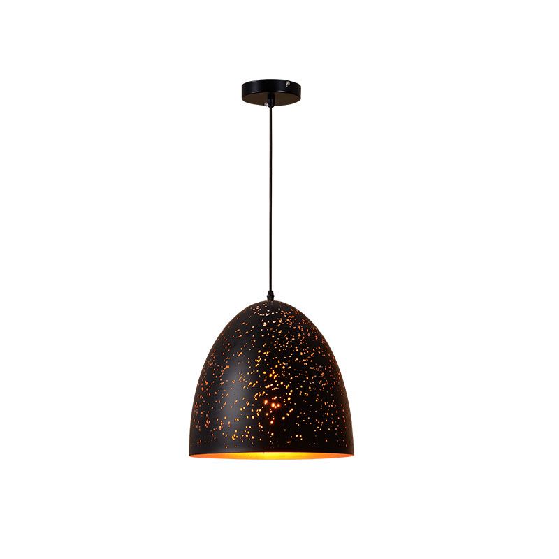 Modern Minimalist Pendant Light, Metallic Single-Light Hanging Pendant Lights in Black