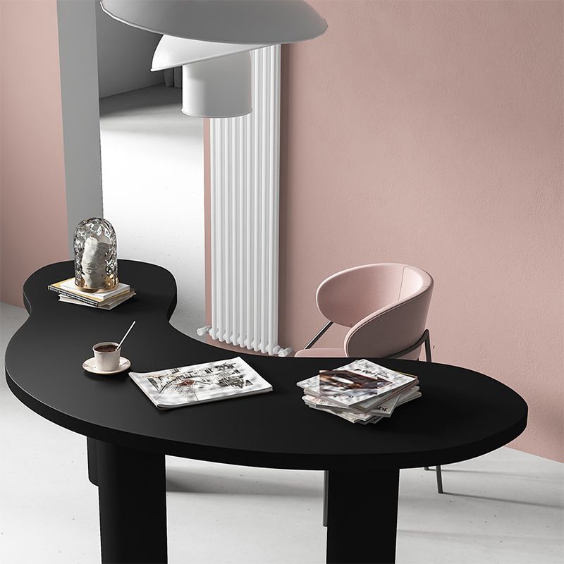 Black Writing Desk Industrial Pine and Artificial Wood Office Desk