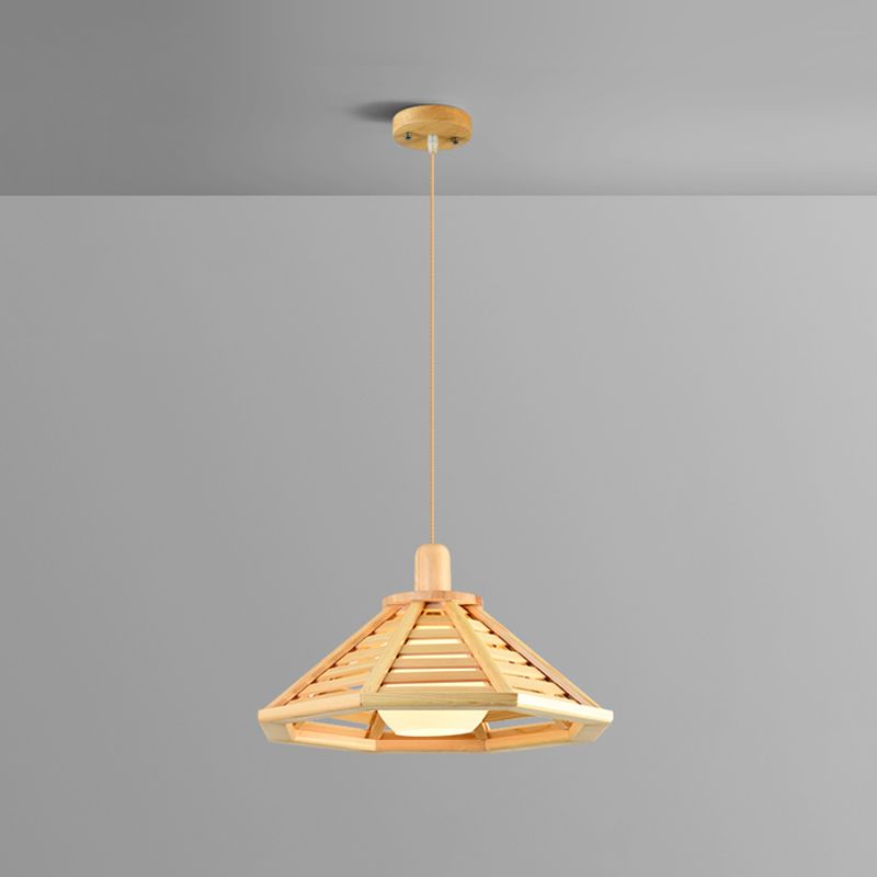 Japanse stijl houten huis kroonluchter handgemaakte houten hanglamp voor bar balkon