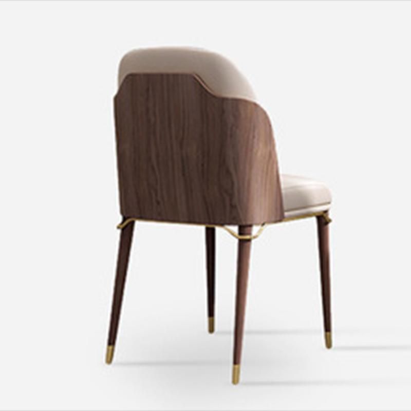 Glam Style Faux Leather Chair Parsons Chair with Wood Legs for Kitchen