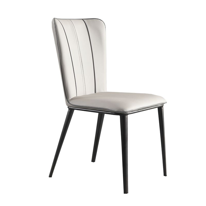 Contemporary Side Chair Solid Back Dining Room Chair for Dining Room
