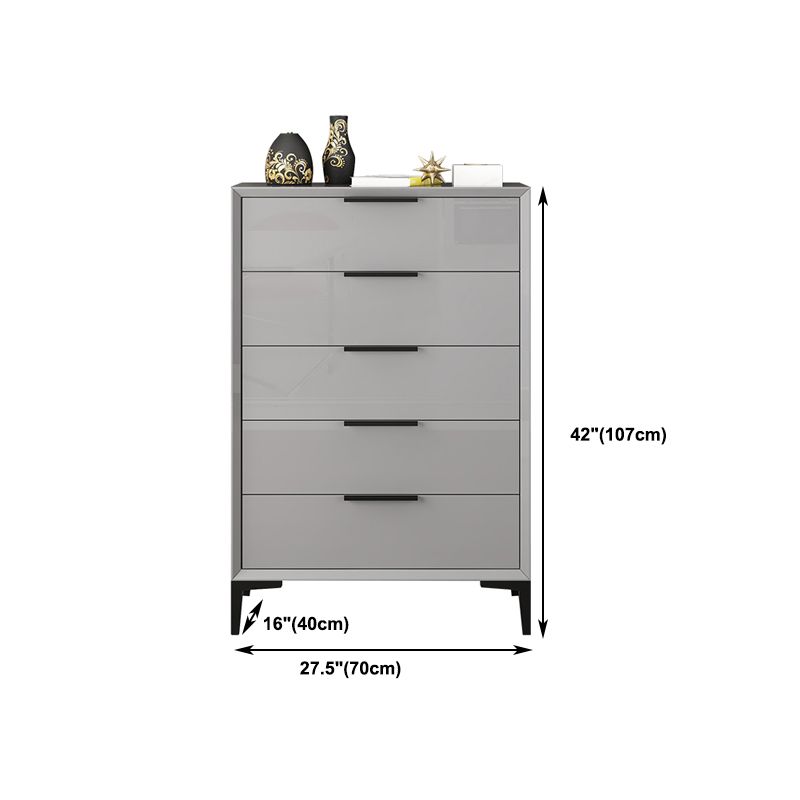 Contemporary Vertical Chest Wood Chest with Drawers for Bedroom