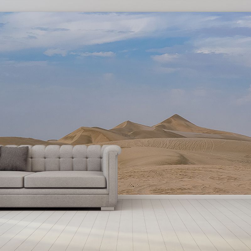 Dry Desert Wall Mural Decal for Reading Room, Personalized Size Available