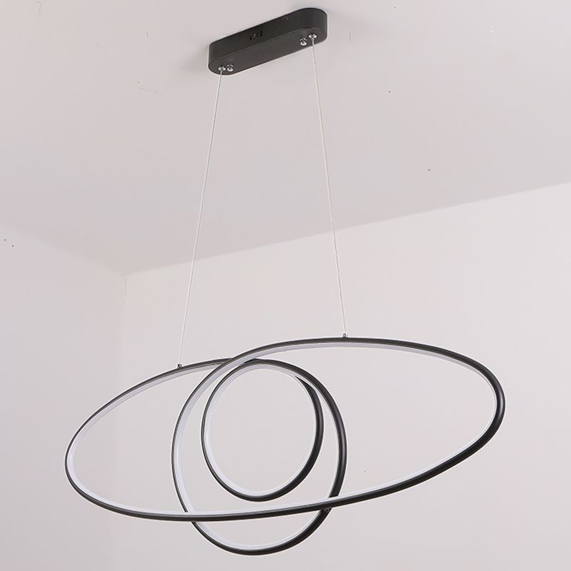 Linear Shape Island Pendant Contemporary Style Metal 1 Light Island Lighting Fixture