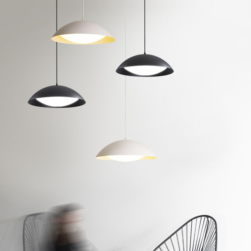 Nordic Dome Pendant Light Metal Single Light Hanging Pendant for Bedroom