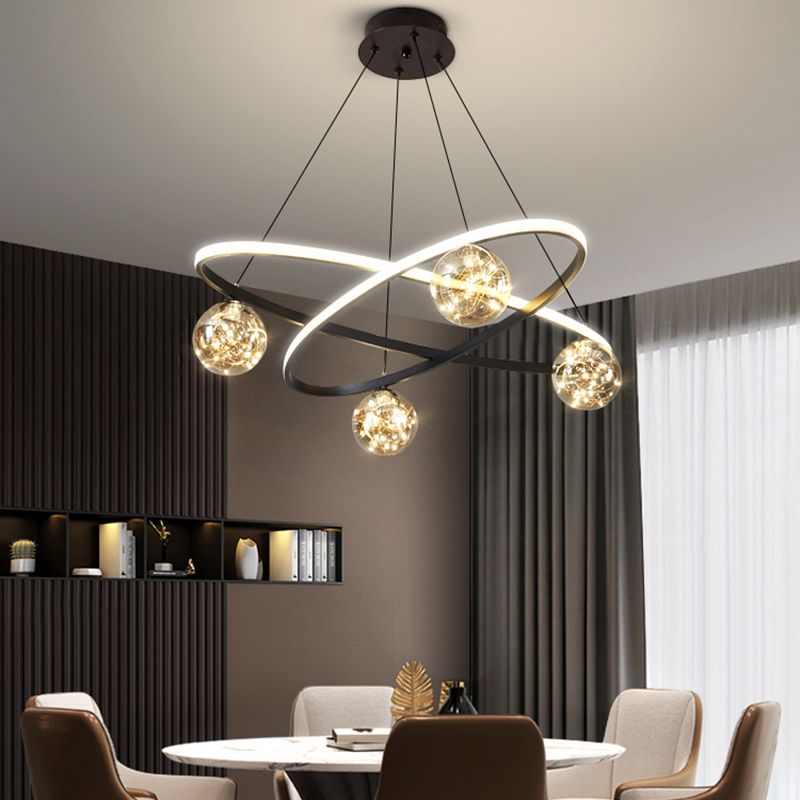 Light Luxury Nordic Style LED Hanging Pendant Light for Living Room Bedroom Dining Room