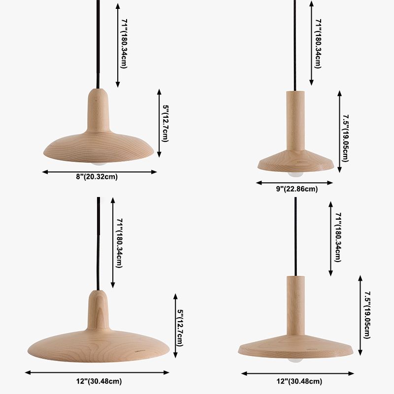 Simplicidad contemporánea Luz de techo de granja con sombra de madera