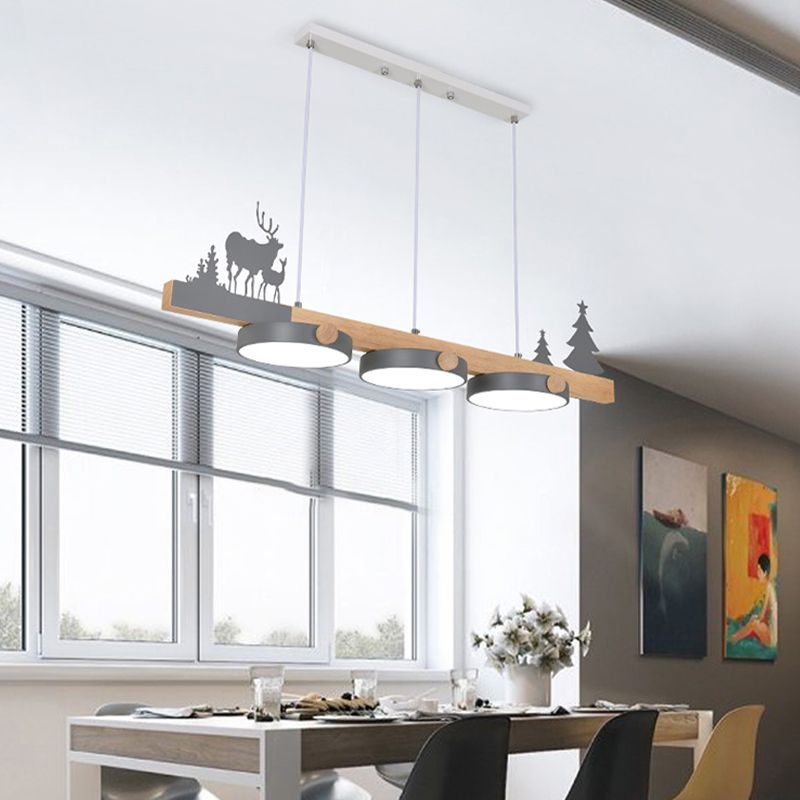 Contemporary Island Light Colorful LED Pendant Lighting Fixture for Dining Room
