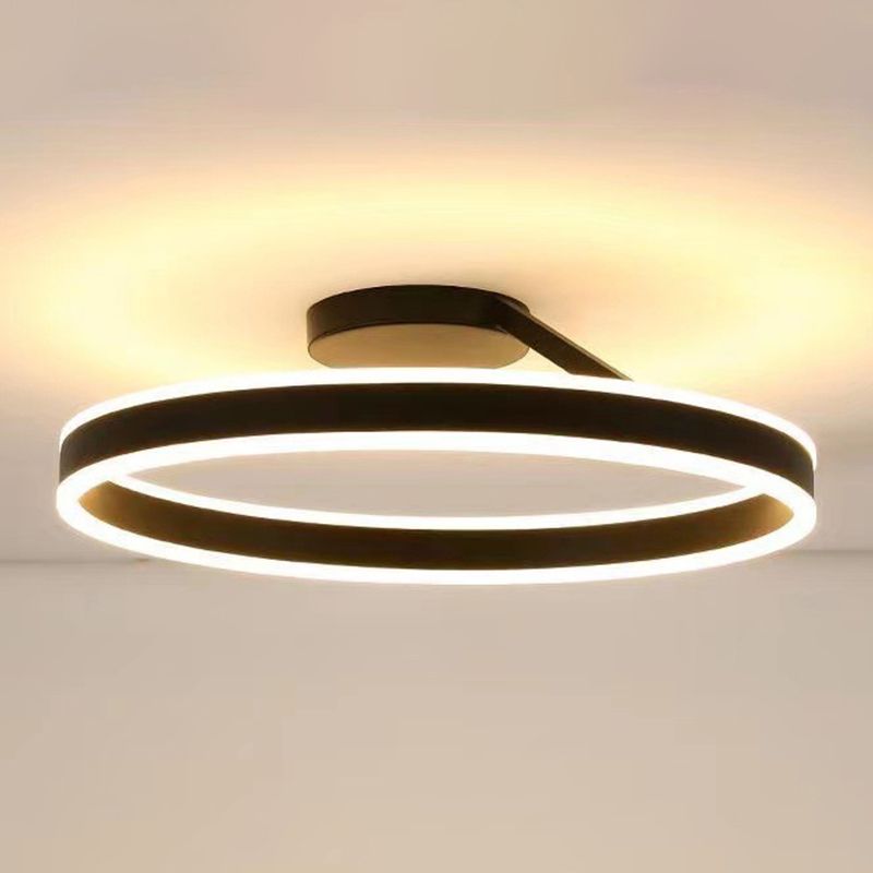 Luces de techo semi empotradas de 1 luz circulares de iluminación de montaje semi empotrado de estilo moderno acrílico