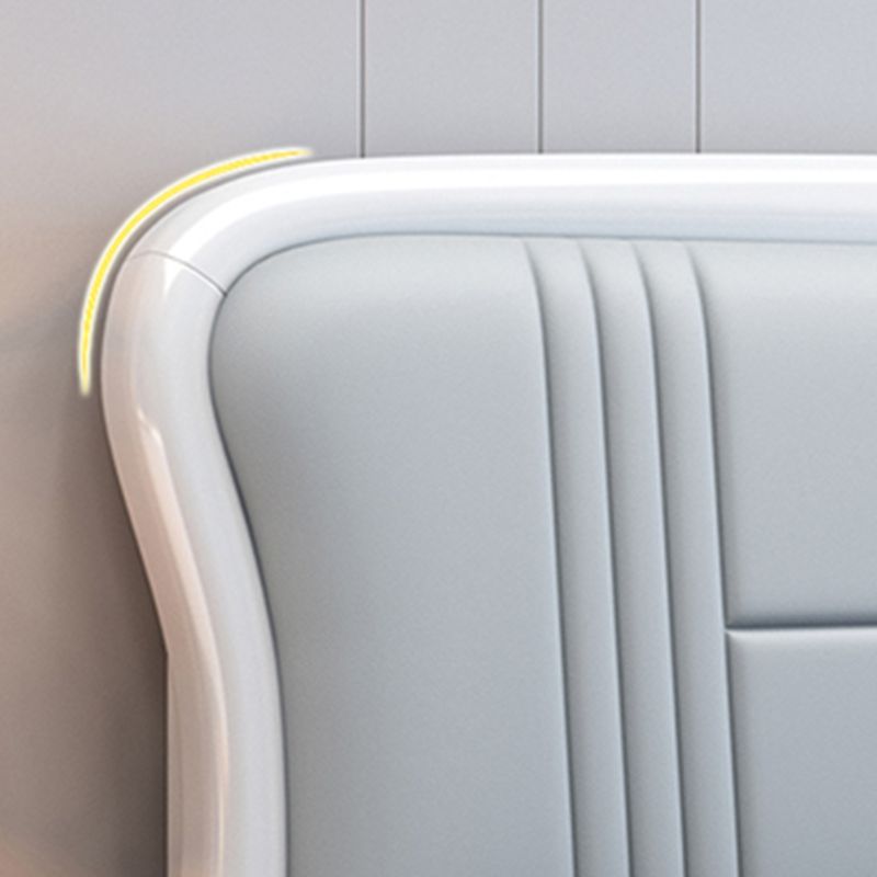 Contemporary Solid Wood Mattress Included Rectangular Panel Standard Bed