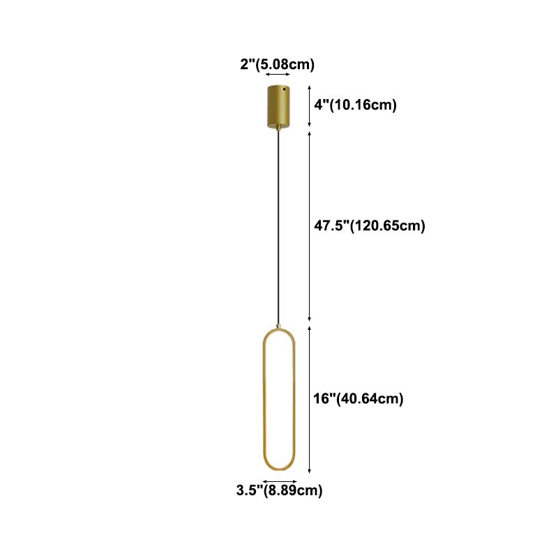 Metal Minimalist Hanging Lights Modern Style Linear suspension Mont Fixture pour salle à manger