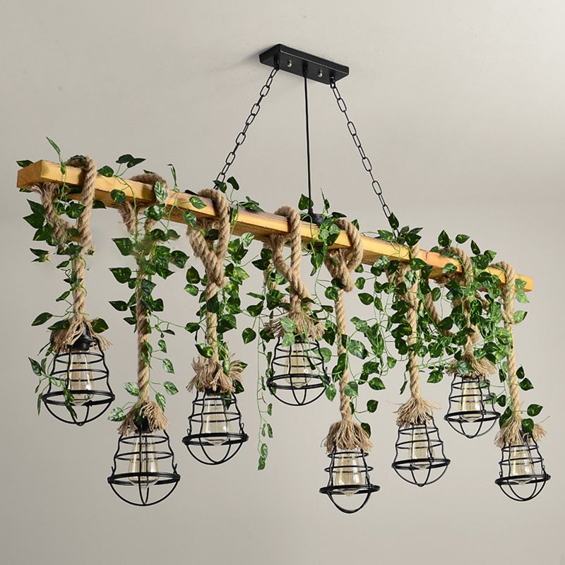 Industrial Round Island Lights Metal Island Chandelier Lights for Bar