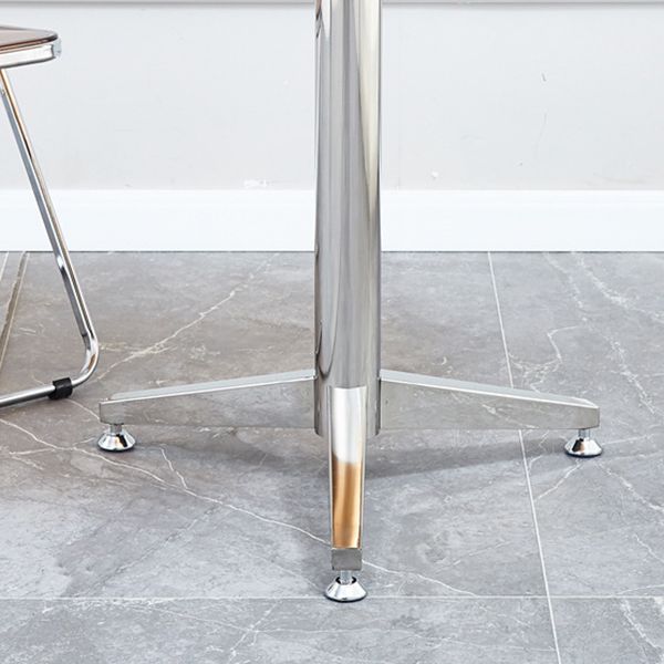 Glass Top Dining Table Modern Dining Table with Pedestal Base