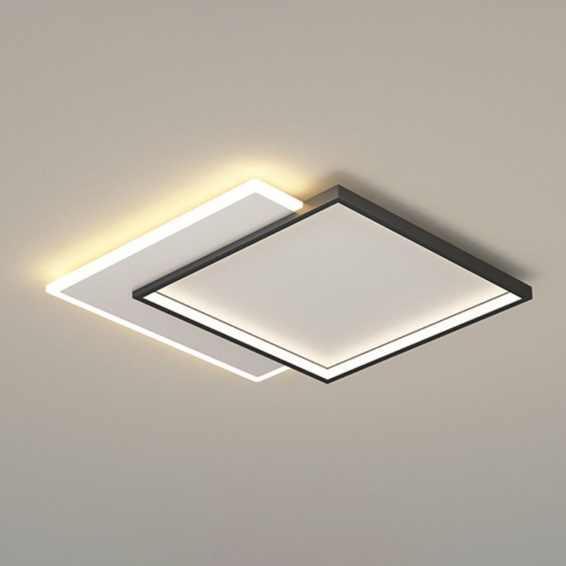 Rectangular Flush Mount Ceiling Light Fixtures for Living Room Study Room