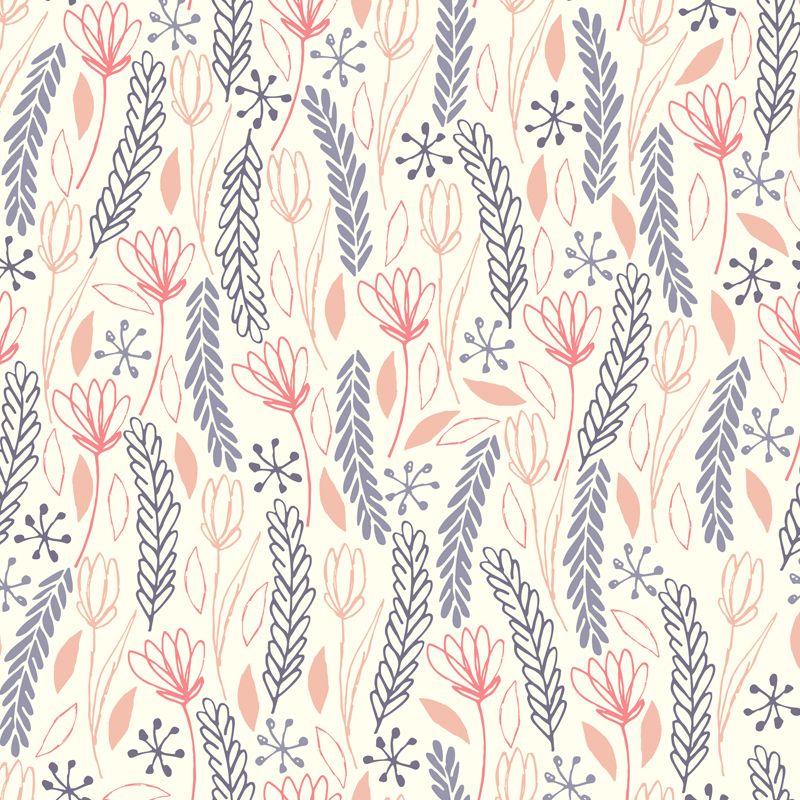 Modern Leaves Mural Decal Light Color Stain Resistant Wall Covering for Bathroom