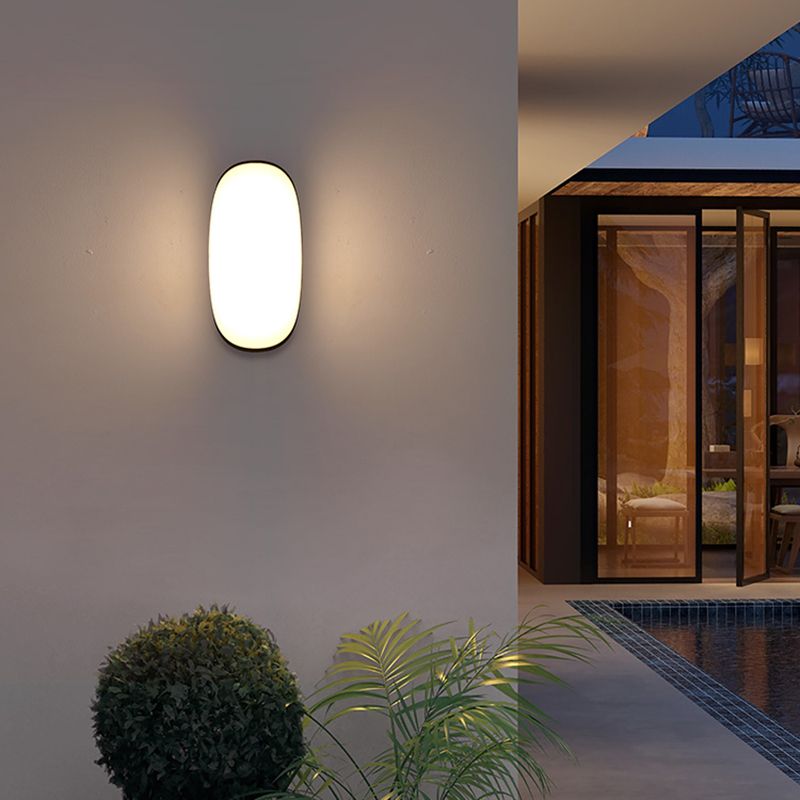 Simple Wall Sconce Curl Outdoor Wall Light Fixture with Acrylic Shade