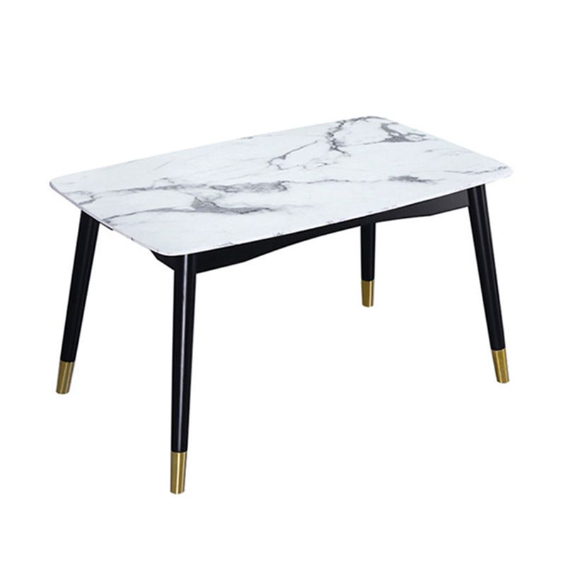Luxury Rectangle Fixed Dining Table Sintered Stone Kitchen Table