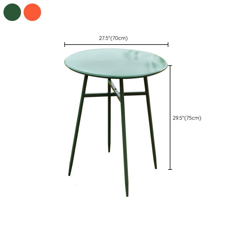 Modern Round Dining Set 1/3/4/5 Pieces Metal Dining Table Set for Outdoor